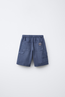 ZARA ШОРТЫ-БЕРМУДЫ, СИНИЙ