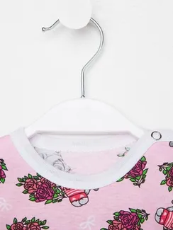 Боди детское, цвет розовый/кошечки, рост 62 см