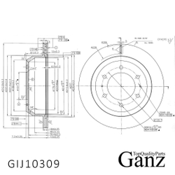 Диск тормозной задний с покрытием Safe Hover H5, H3 NEW GANZ GIJ10309