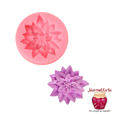 Молд силиконовый "Многолистник", 6,3*6,3*1,7 см