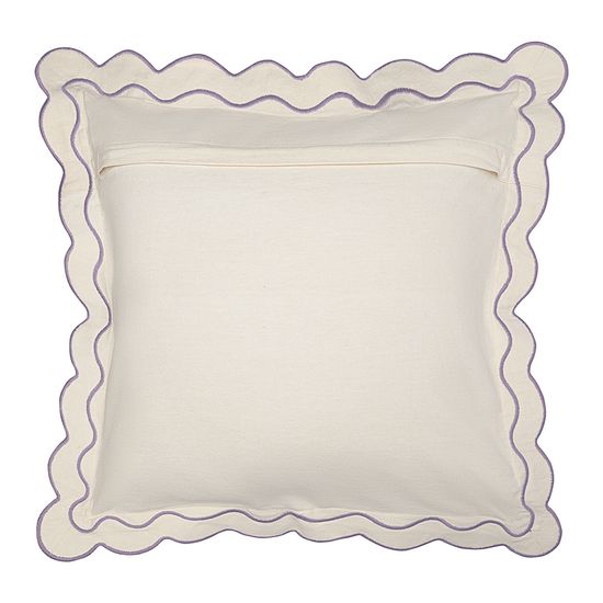 Чехол на подушку с контрастным кантом сиреневого цвета из коллекции trendy ruffles, 40х40 см