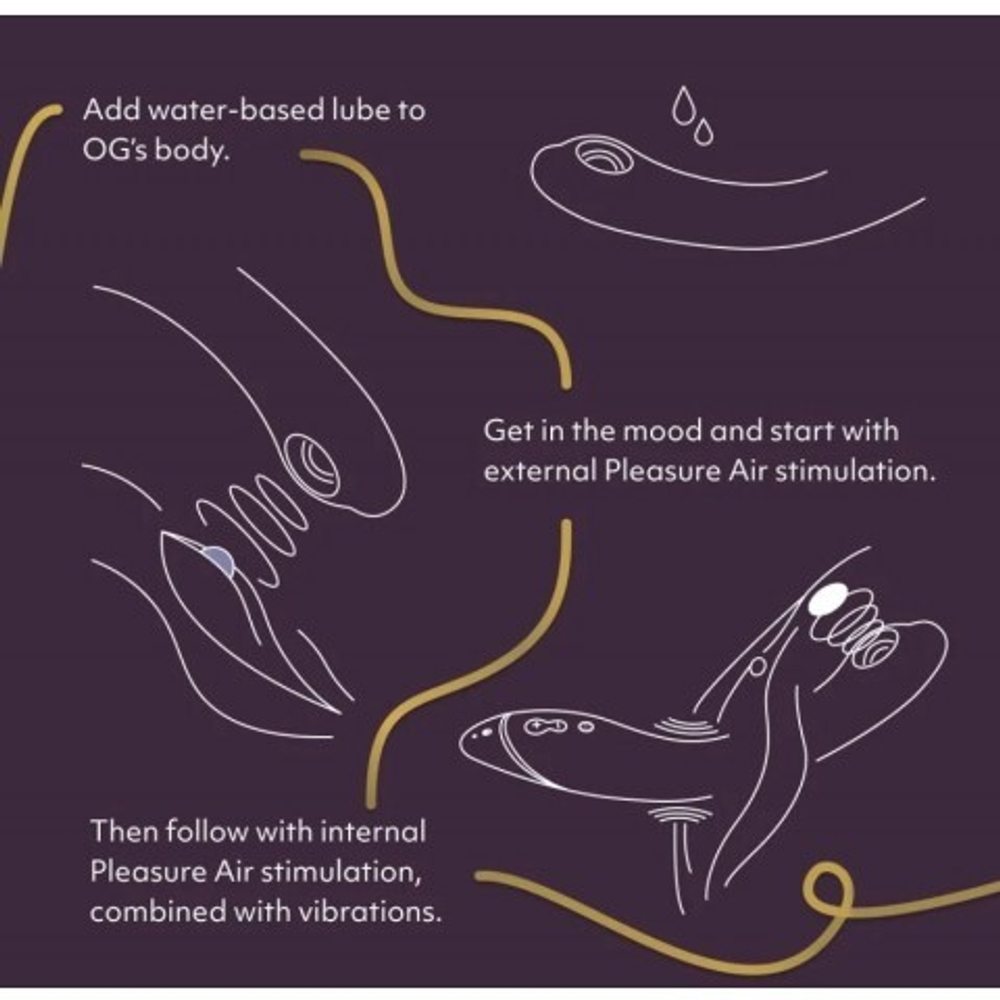 Стимулятор G-точки Womanizer OG c технологией Pleasure Air и вибрацией, фиолетовый