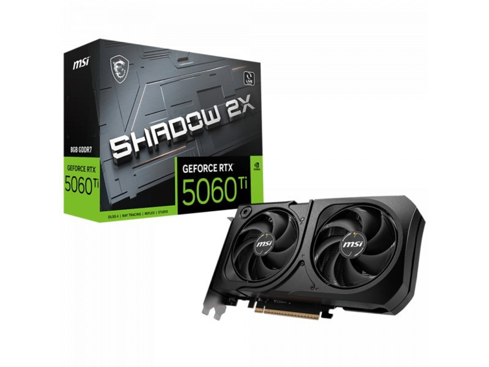 Видеокарта MSI Nvidia GeForce RTX 5060 Ti SHADOW 2X [RTX 5060 Ti 8G SHADOW 2X PLUS]