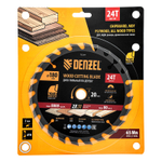 Пильный диск по дереву ф180х 20 мм, 24 зубьев Denzel