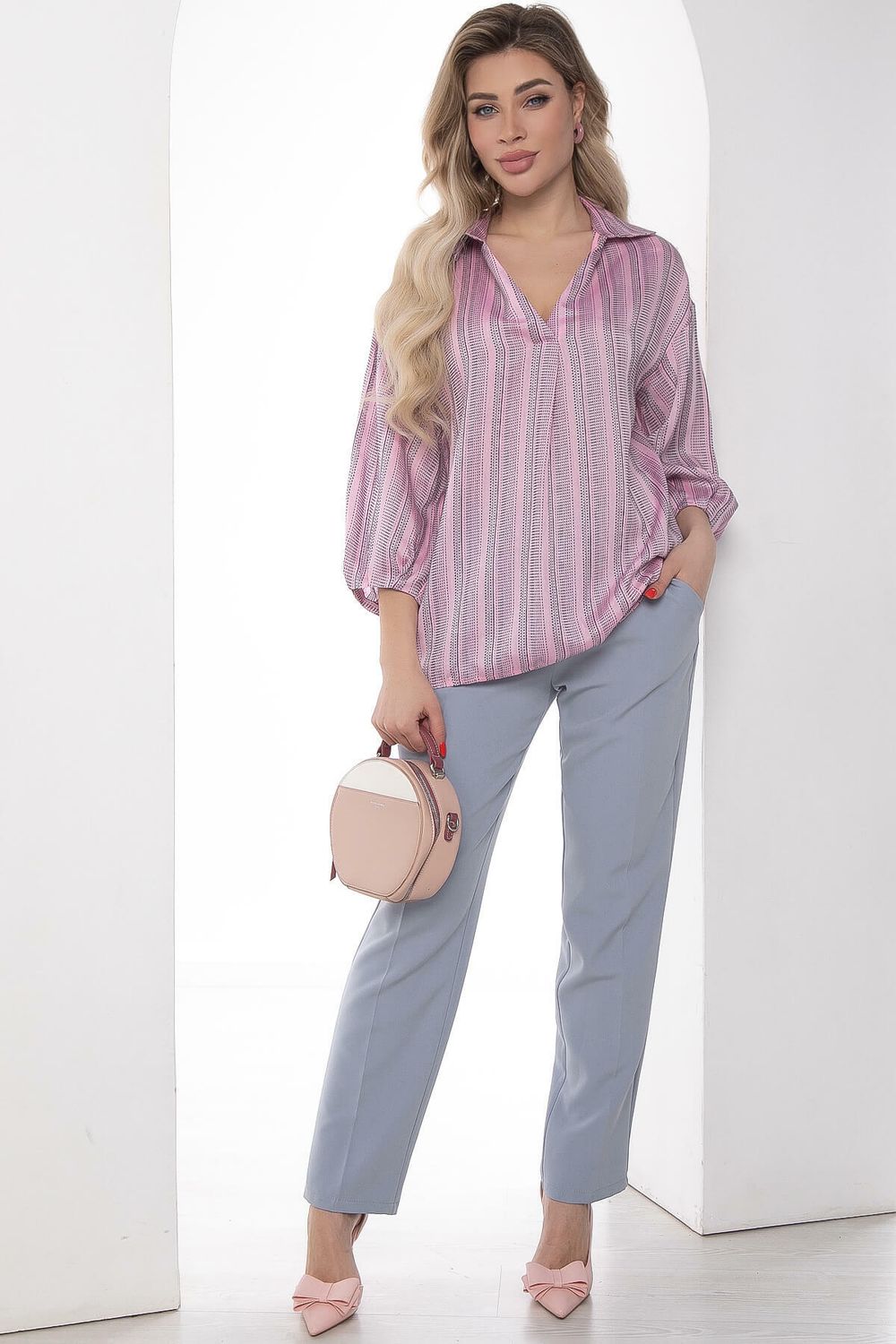 Блуза "Кейт" (розовая) Б8956 LT Collection