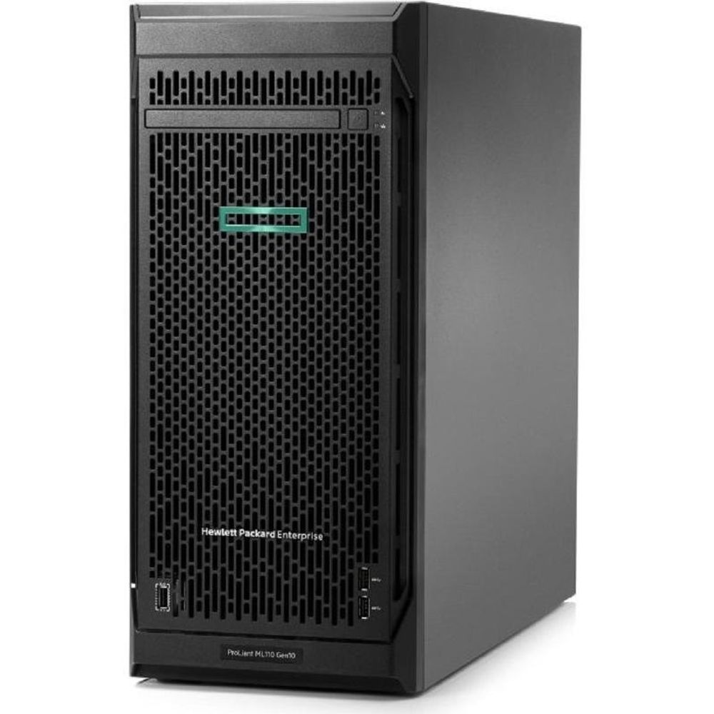 Сервер HPE Proliant ML110 Gen10, 1x 3206R Xeon-B 8C 1.9GHz, 1x16GB-R DDR4, S100i/ZM (RAID 0,1,5,10) noHDD (4 LFF 3.5&#39;&#39; HP) 1x550W NHP NonRPS, 2x1Gb/s, noDVD, iLO5, Tower-4,5U, 3-3-3