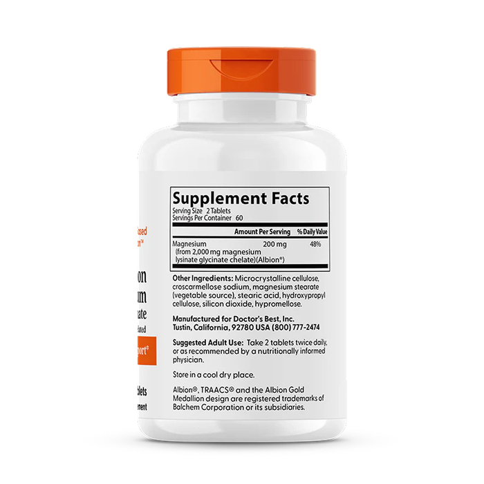 Магний с высокой усваиваемостью 100 мг, Magnesium 100 mg, Doctor&#39;s Best, 120 таблеток 2