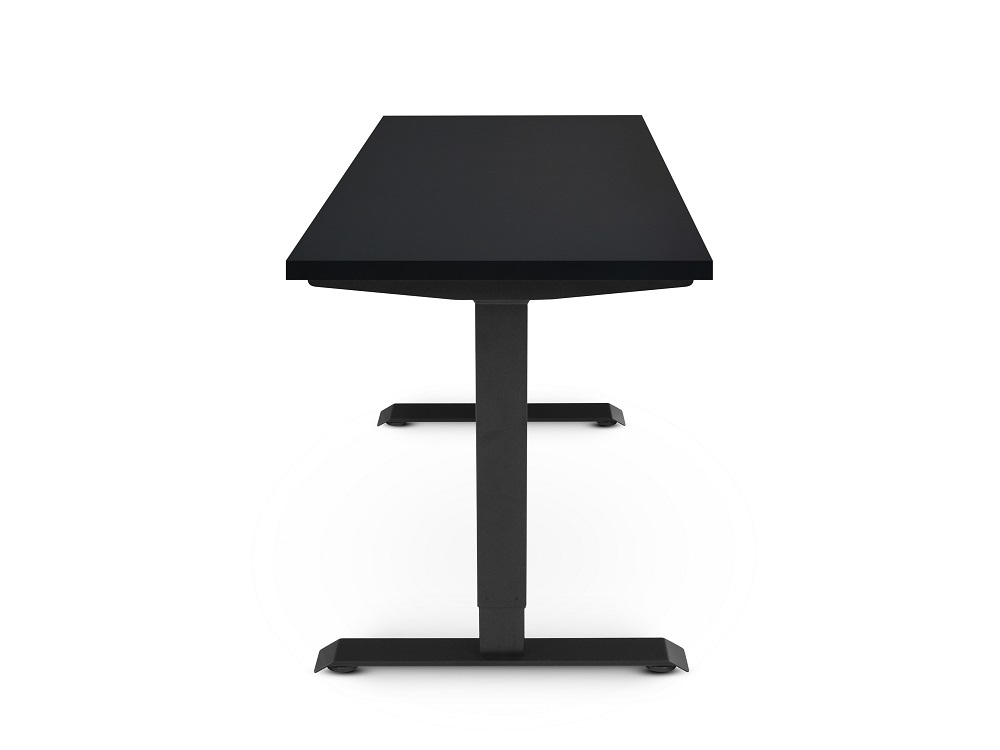 Регулируемый компьютерный стол Bazalt с регулировкой по высоте — столешница МДФ Черный