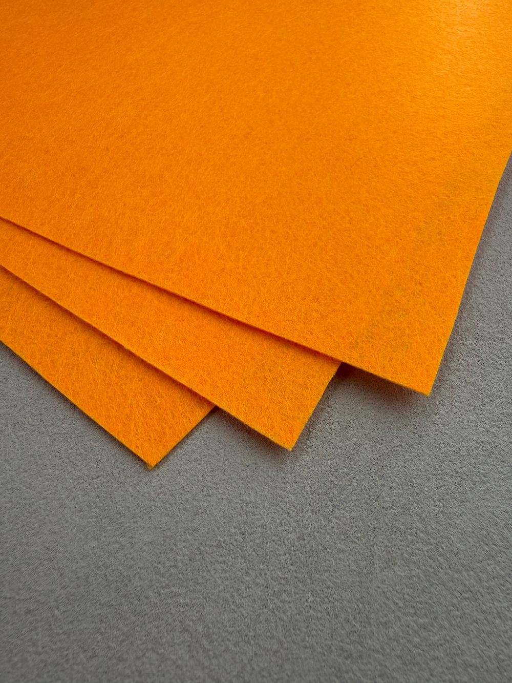 Жесткий фетр 1 мм Оранжевый, (Китай)