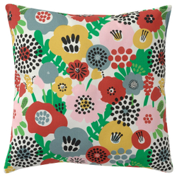 IKEA BRUKSVARA  (ИКЕА БРУКСВАРА)  -  Подушка, разноцветный/цветочный рисунок, 40x40 см