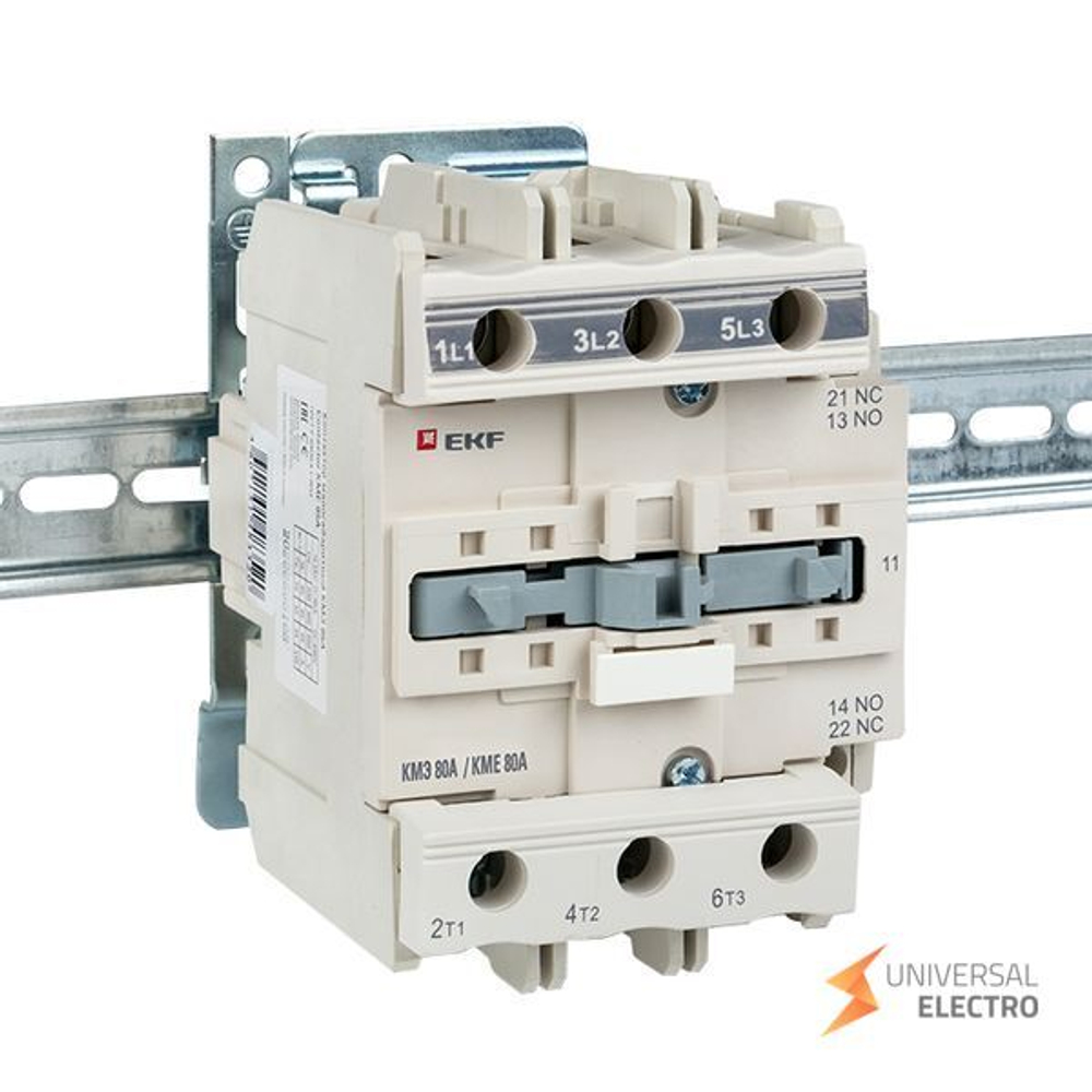 Контактор КМЭ малогабаритный 80А 220В NO+NC EKF PROxima