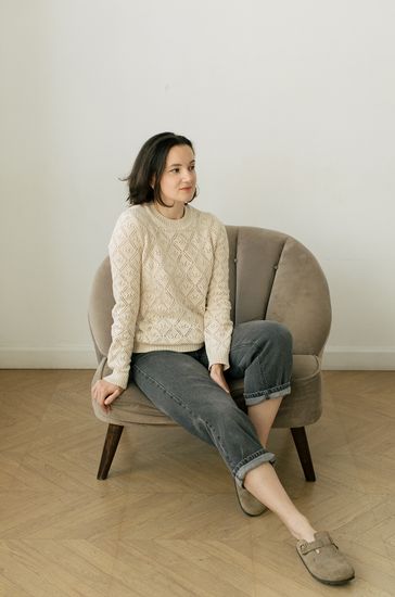 Джемпер А.Г., 50% хлопок, 50% акрил, цвет бежевый