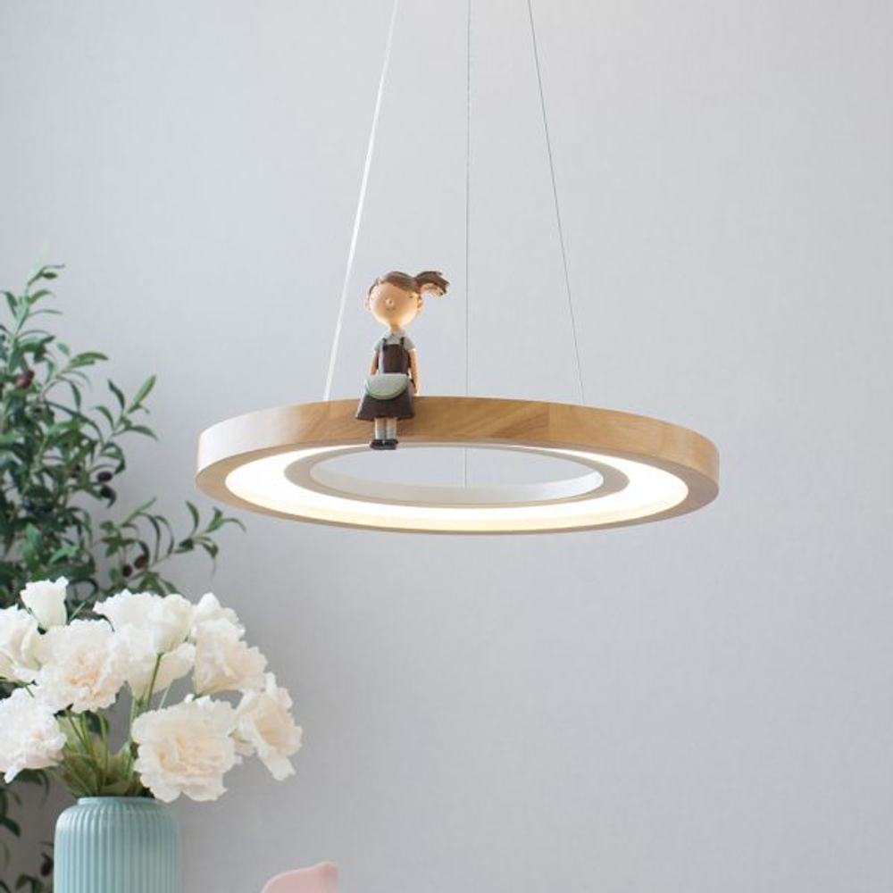 Подвесной светодиодный светильник Home Light Астерия MMD-LED D259-2-24W 4000K дерево