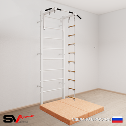 Шведская стенка Sv Sport 5114 (Турник стандарт/Лестница/Мат 1м)