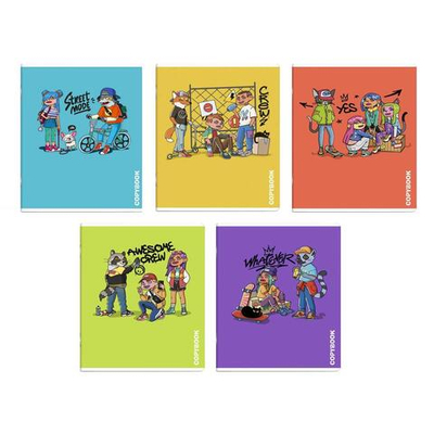 Тетрадь А5 48л. клетка "Хипстеры" (Феникс+)