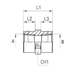 Соединение PS BSPT 3/8" BSPT 1/2"