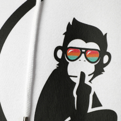 Мужская кофта теннисная Quiet Please Advantage Logo Hoody Men - White, Black