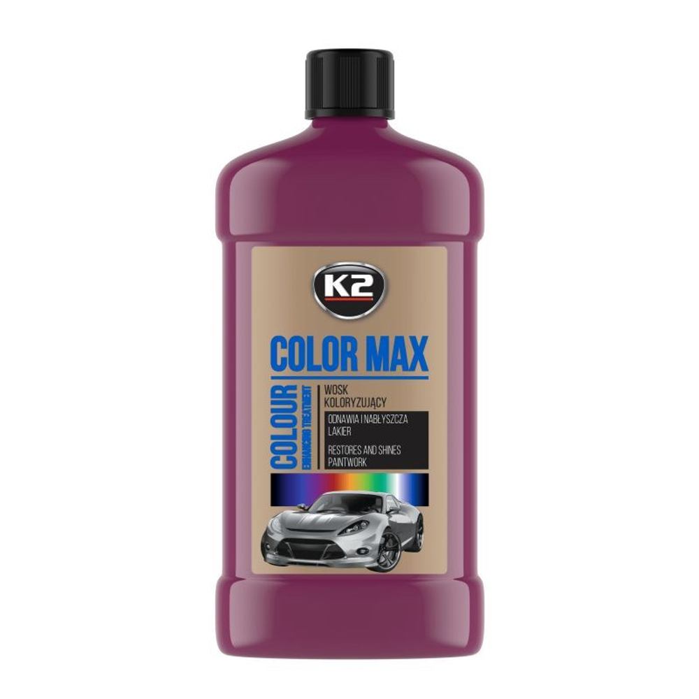 K025BO COLOR MAX 500 DARK RED  500 мл. воск для полировки  темно красный