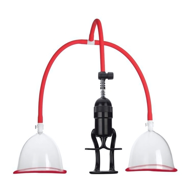 Вакуумная помпа для груди Breast Pump с двумя чашами (Цвет: прозрачный)