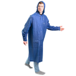 Плащ-дождевик Следопыт PF-RC-09 72х125см Плотный PVC на кнопках с капюшоном и чехлом цв.Синий -