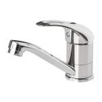 Смеситель для кухни 40к F4502-2-B FRAP (плоский пов.излив, п/гайку, хром, силумин)