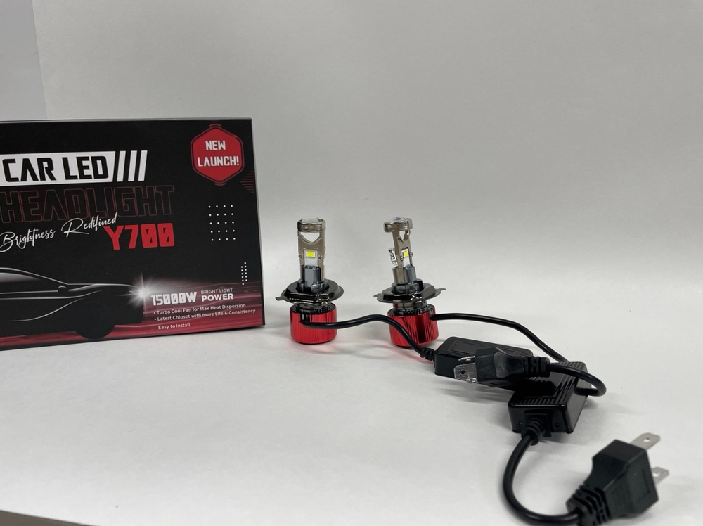 H4 / CAR LED Y700 / Светодиодные лампы Led, линзы, цоколь: H4 (2 шт./ комплект)