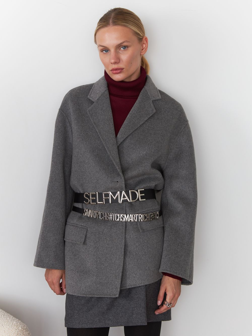 ШИРОКИЙ РЕМЕНЬ НА КОБУРНЫХ КНОПКАХ SELFMADE BLACK