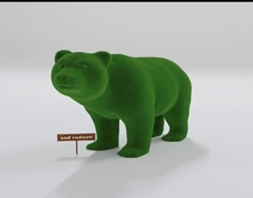 Фигура с искусственным озеленением “Медведица” 1,2м