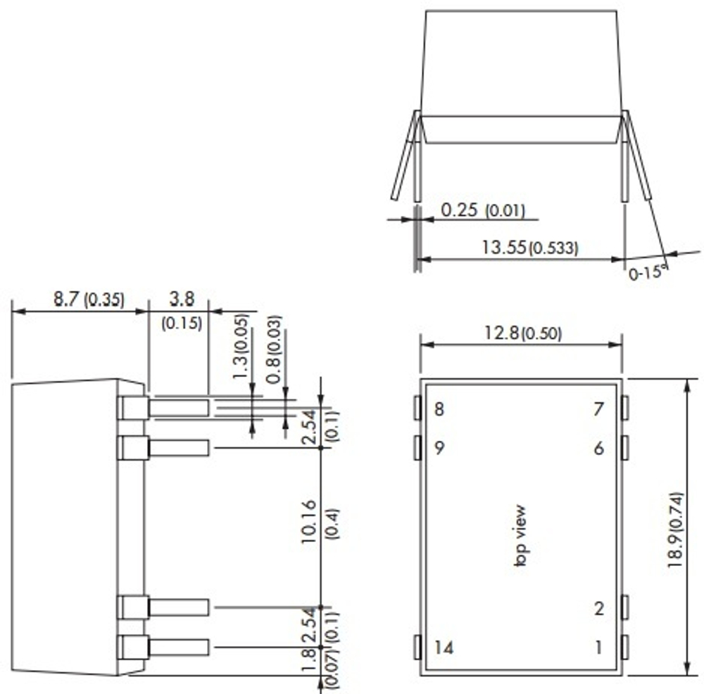 Преобразователь DC-DC модульный TRACO POWER TDR 3-2411WI