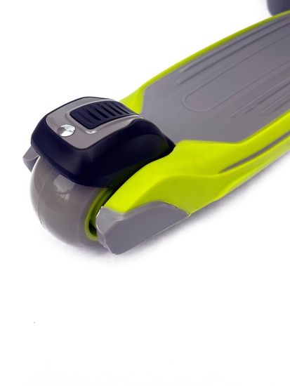 Самокат-беговел со светящимися колёсами 3 в 1 Scooter Micar Moby Green-Grey