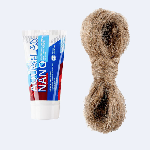 Уплотнительная паста Aquaflax Nano 30г тюбик + 15г лён 61004