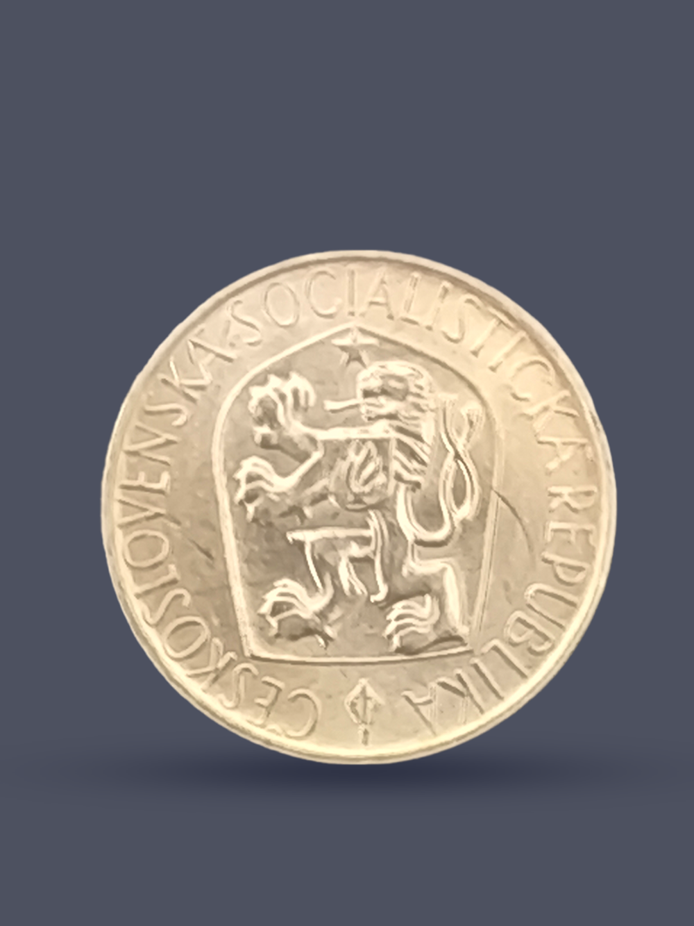 Монета 10 крон (korun) 1965 год "550 лет со дня смерти Яна Гуса"