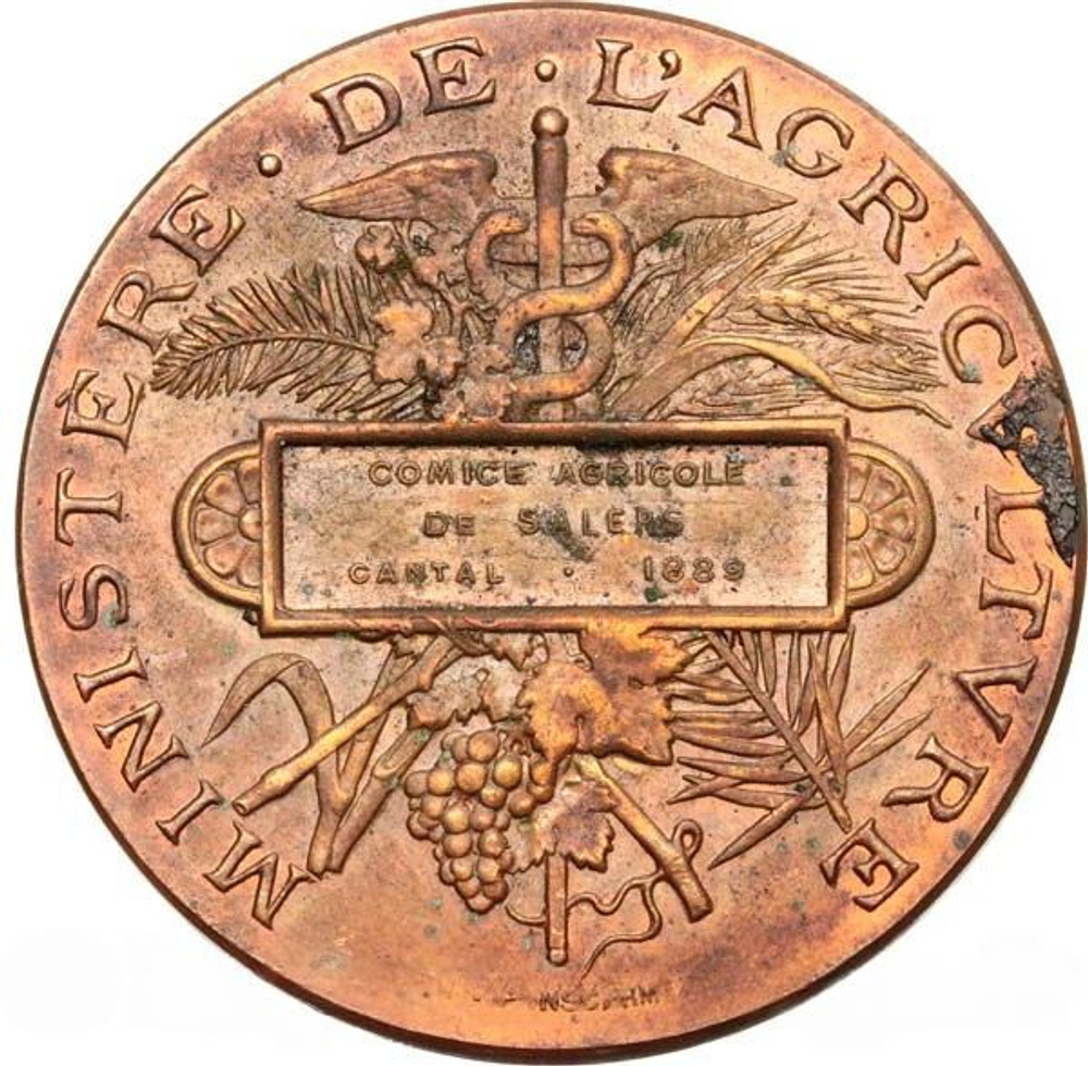 France, Agricultural Competition Medal, 1889