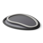 Набор из 2-х подносов hub, черный/серый