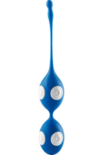 Стильные голубые вагинальные шарики Love Balls (Цвет: голубой)