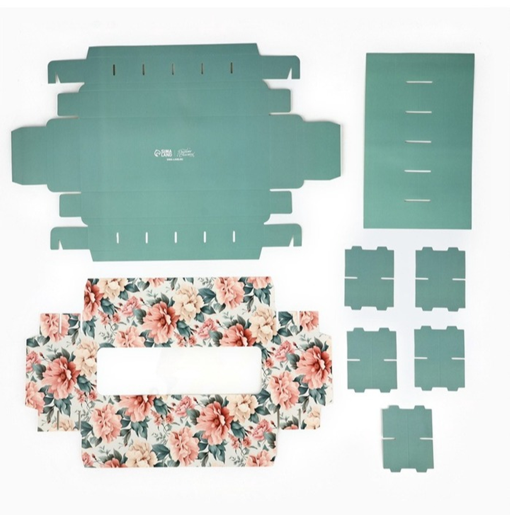 Коробка для 12 конфет «Цветы», 26.5×10.5х3.8 см