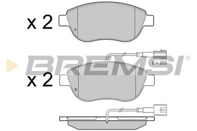 BREMSI - BP3426-BMS - Brake Pad Set, disc brake