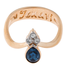 "Шерш" кольцо в золотом покрытии из коллекции "Paris" от Jenavi