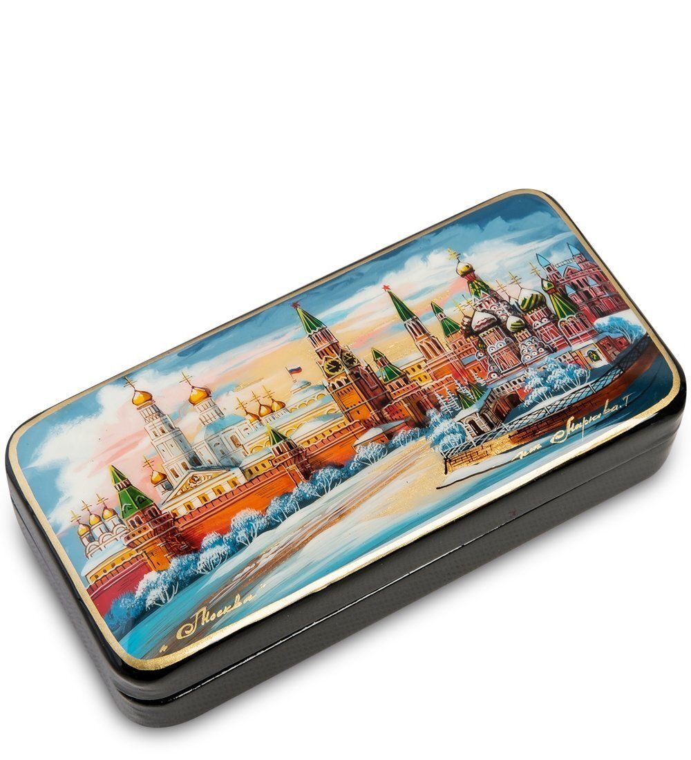 Народные промыслы ШК-55/ 61 Шкатулка «Москва Кремль» Левин