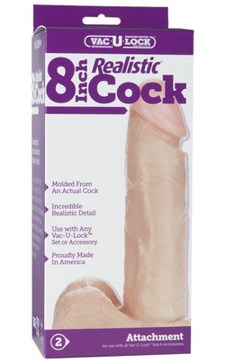 Телесная насадка-фаллоимитатор с мошонкой Realistic Cock