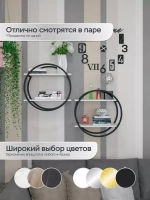 Набор полок круглых настенных черно-белых  - ЧБ