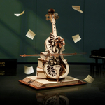 Волшебная виолончель Музыкальная шкатулка от ROKR - Деревянный конструктор, сборная механическая модель, 3D пазл