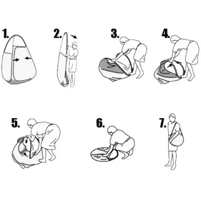 Палатка пляжная Туапсе 120*120*190 см, самораскладывающаяся, раздевалка/душ, цвет хаки