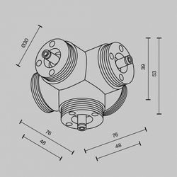 Соединитель угловой внутренний для треков Maytoni  CA020L5C-B