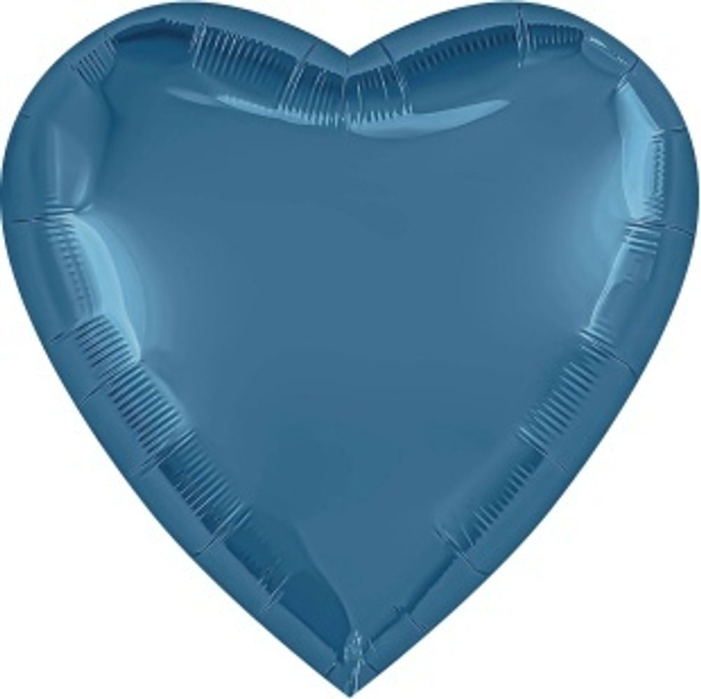 Ag Шар 36'' / 91 см сердце, Сизый, Бохо (БГ-150)  Изображение2