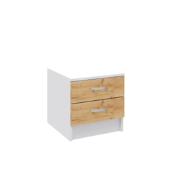 Тумба прикроватная Ронда белый/дуб крафт золотой