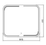 Зеркало Azario Greg 90 см LED-00002523 с подсветкой
