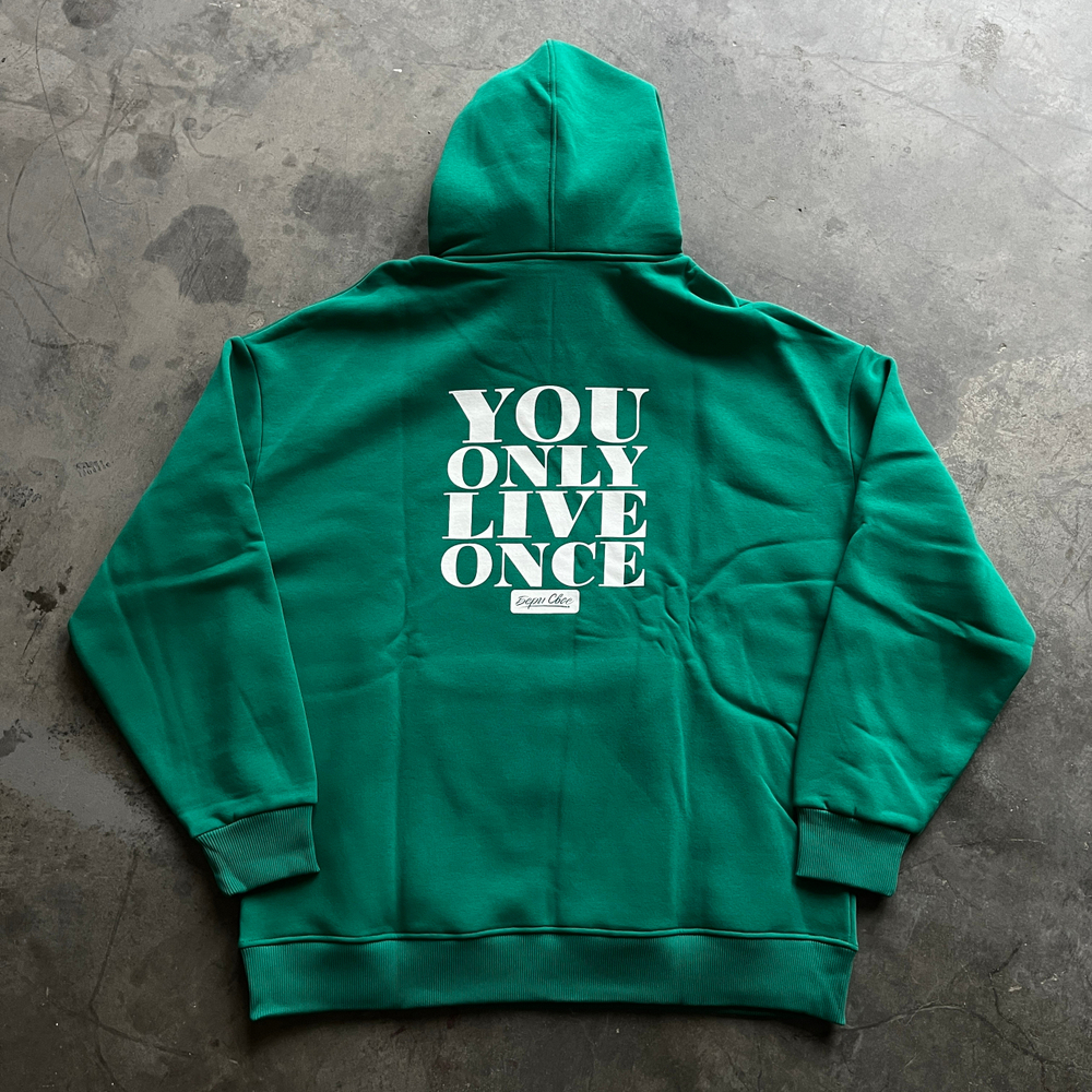 Худи Бери Своё Y.O.L.O Green