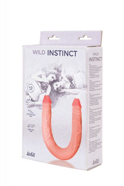 Двусторонний фаллоимитатор Wild Instinct ,47,6 см (Цвет: телесный)