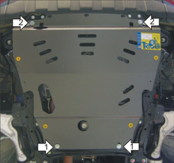 Усиленная защита Motodor картера двигателя, кпп. 3 мм, сталь. для Honda Pilot 2008-2011,Honda Pilot 2011-2015,Acura MDX 2006-2009 арт.10824